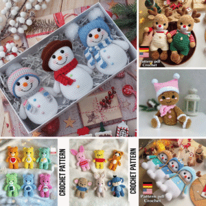 Home ultimate holiday & childhood crochet pattern bundle – 6 in 1 amigurumi set