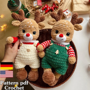 Home deer amigurumi crochet pattern