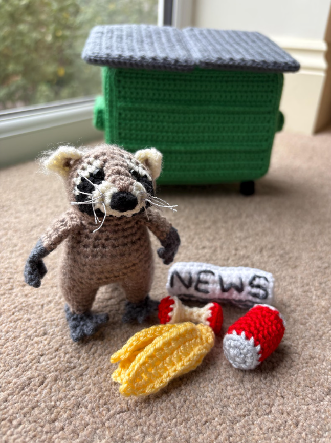 dumpster raccoon crochet pattern dumpster raccoon crochet pattern