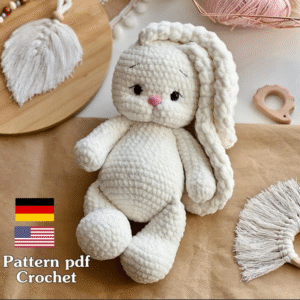 crochet pattern bunny in english and german/pdf