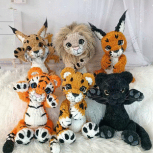 5in1 little ones –wild cats crochet pattern bundle