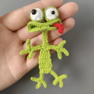 funny lizard bookmark crochet pdf pattern