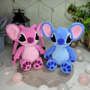 stitch & angel amigurumi crochet pattern pdf