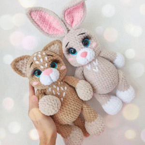 Home cat & bunny amigurumi crochet pattern