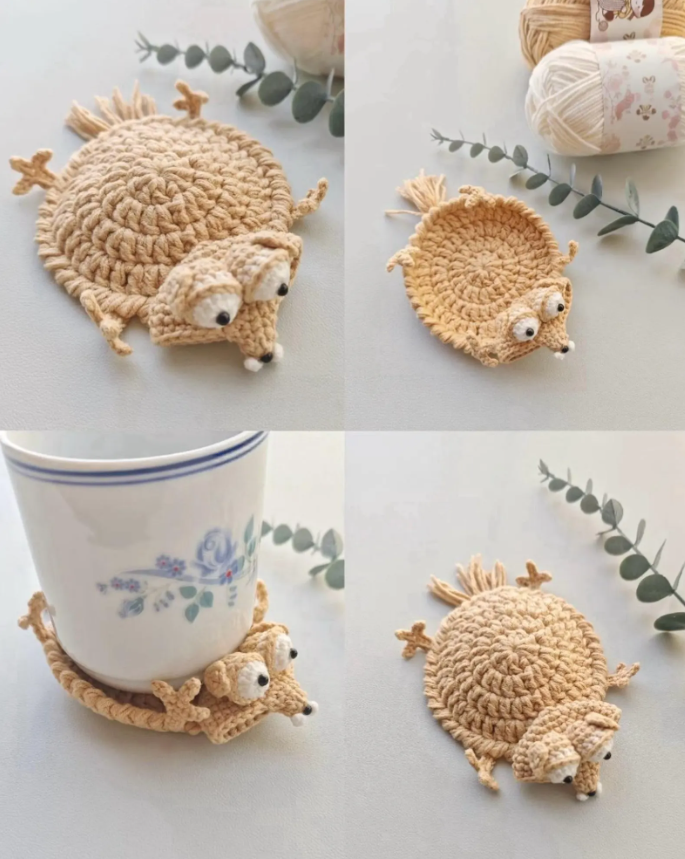 funny squirrel &acorn coaster crochet pattern funny squirrel &acorn coaster crochet pattern
