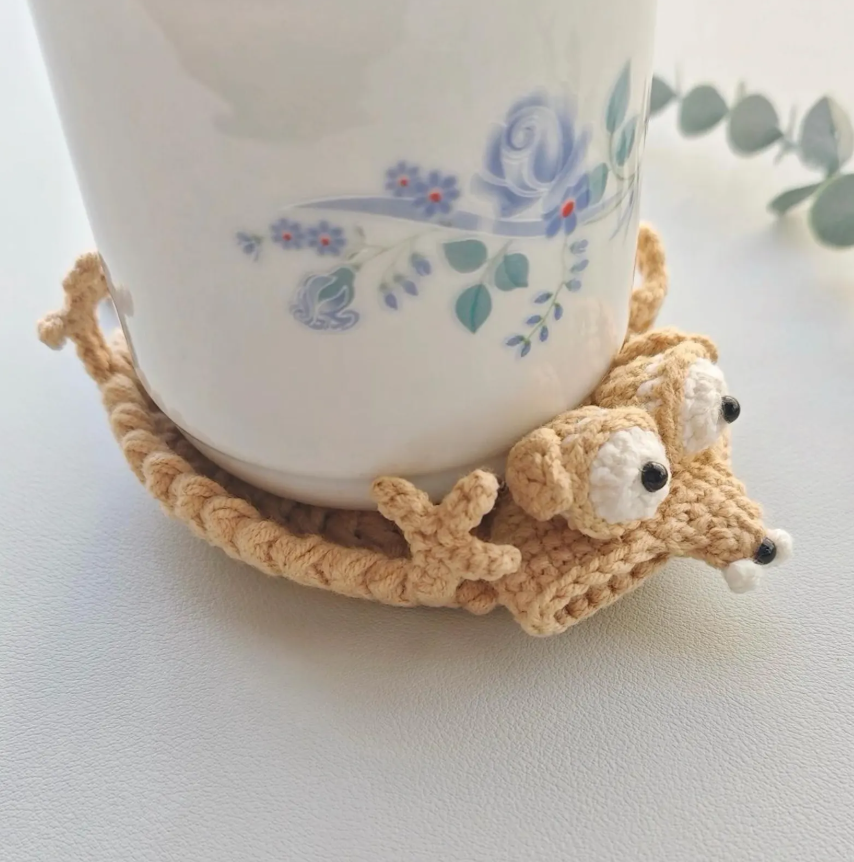 funny squirrel &acorn coaster crochet pattern funny squirrel &acorn coaster crochet pattern