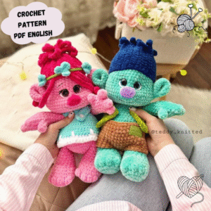 trolls crochet pattern: amigurumi plush toy (pdf pattern english)